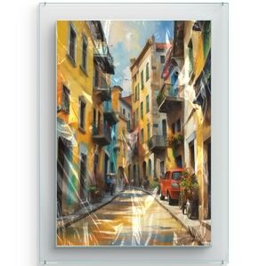 Italian Village Cityscape handpainting